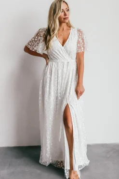 Fashion Baltic Born Marseille Embossed Maxi Dress | White