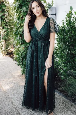 Sale Baltic Born Marseille Embossed Maxi Dress | Green