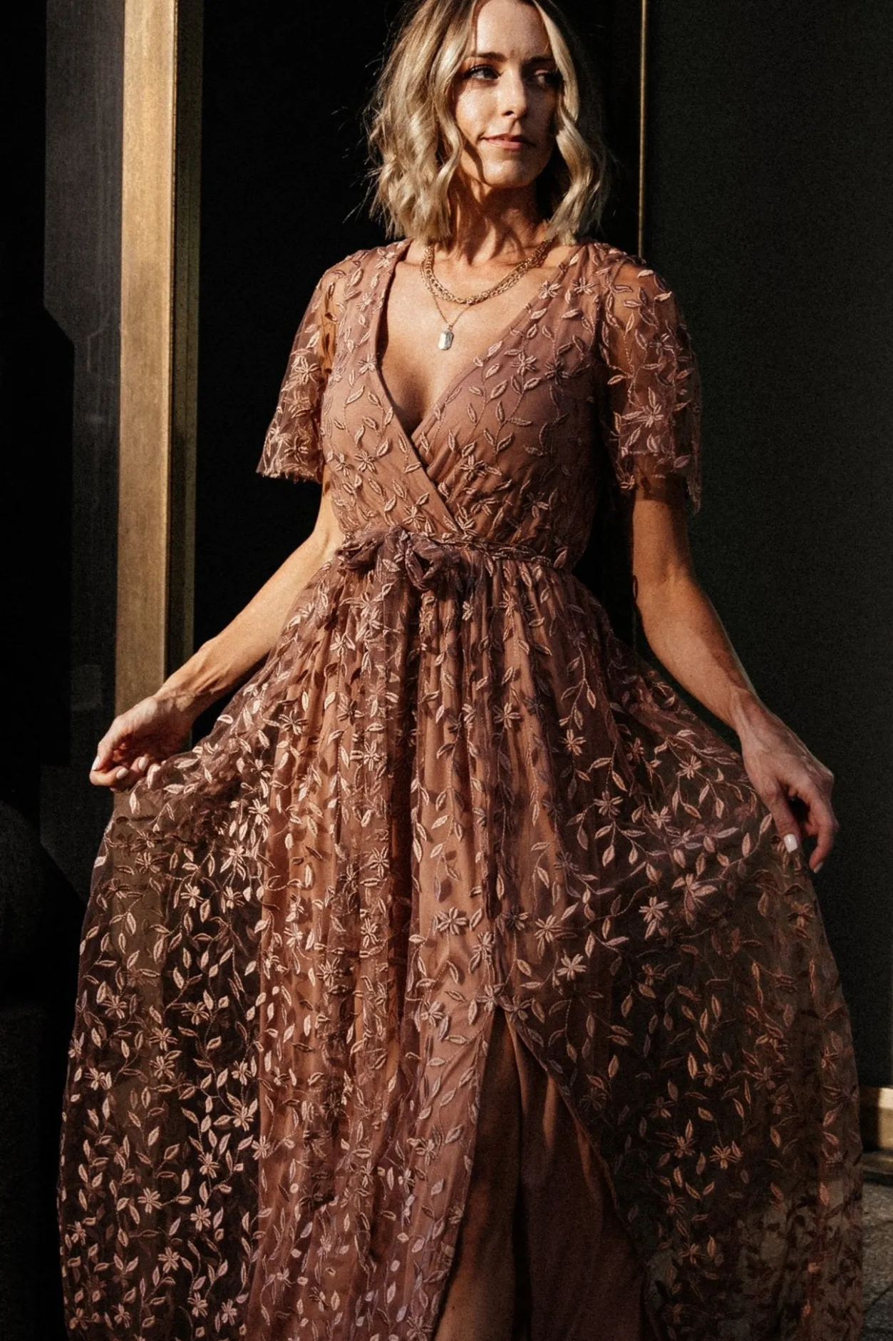 Sale Baltic Born Marseille Embossed Maxi Dress | Nude Rose NudeRose