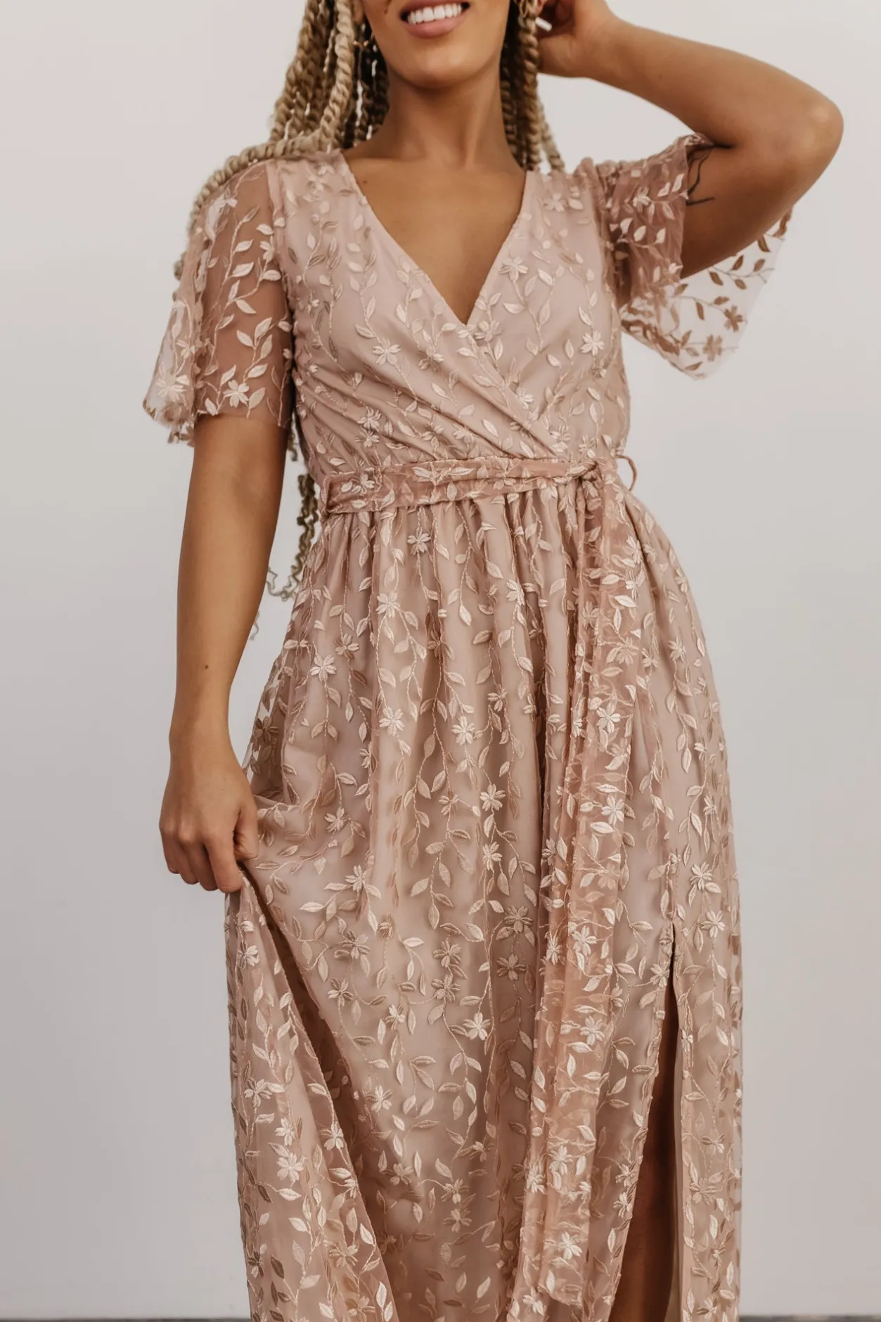 Best Baltic Born Marseille Embossed Maxi Dress | Champagne