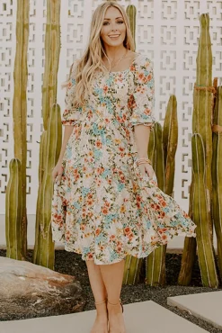 New Baltic Born Marta Smocked Midi Dress | Summer Floral SummerFloral