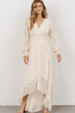 Outlet Baltic Born Mayfair High Low Maxi Dress | Vintage Cream VintageCream