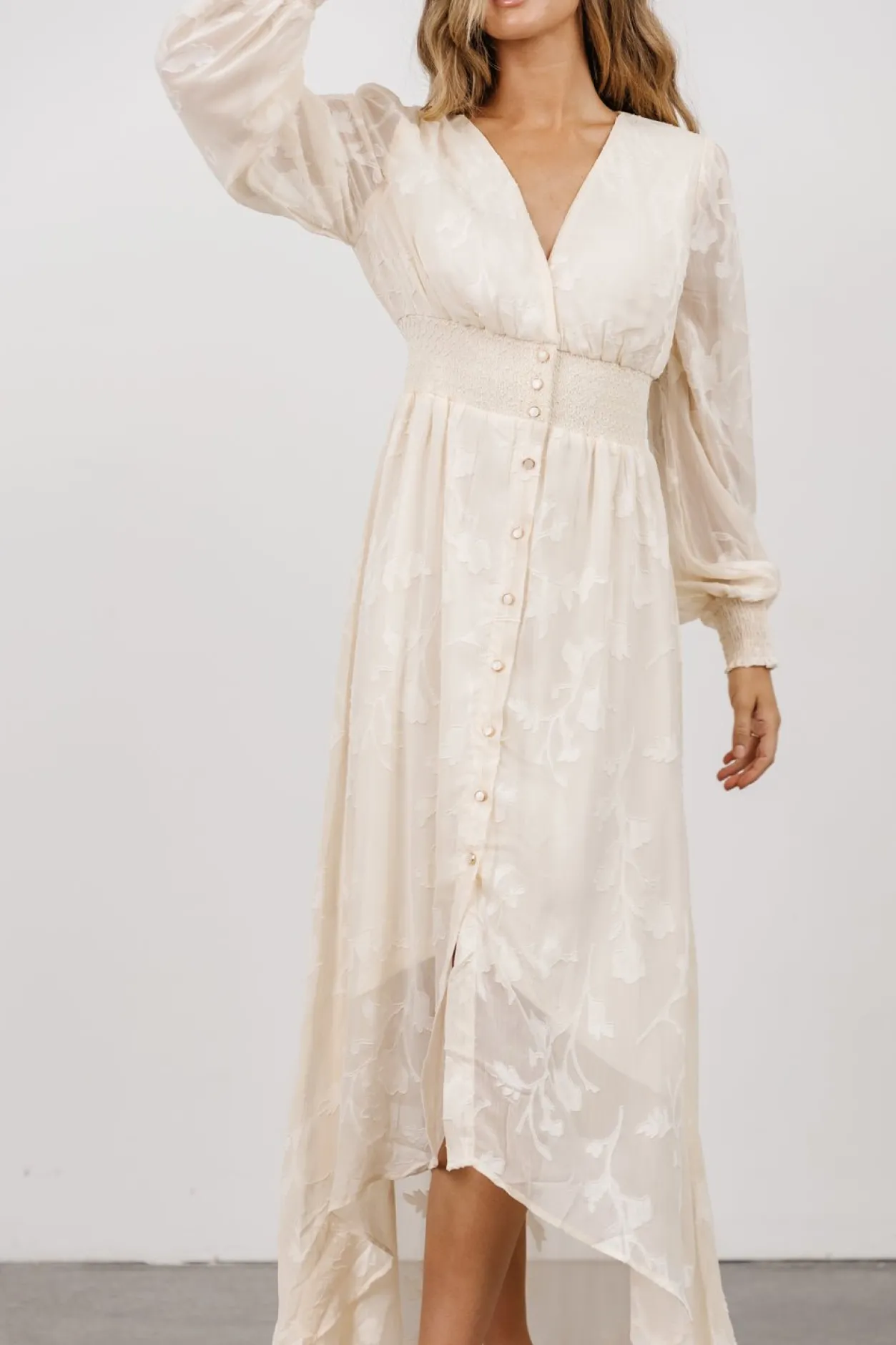 Outlet Baltic Born Mayfair High Low Maxi Dress | Vintage Cream VintageCream