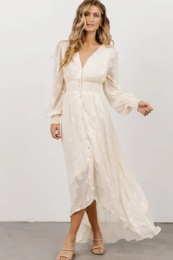 Outlet Baltic Born Mayfair High Low Maxi Dress | Vintage Cream VintageCream