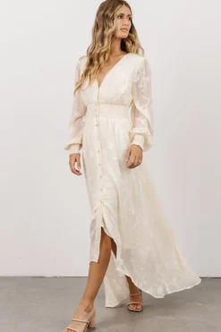 Outlet Baltic Born Mayfair High Low Maxi Dress | Vintage Cream VintageCream