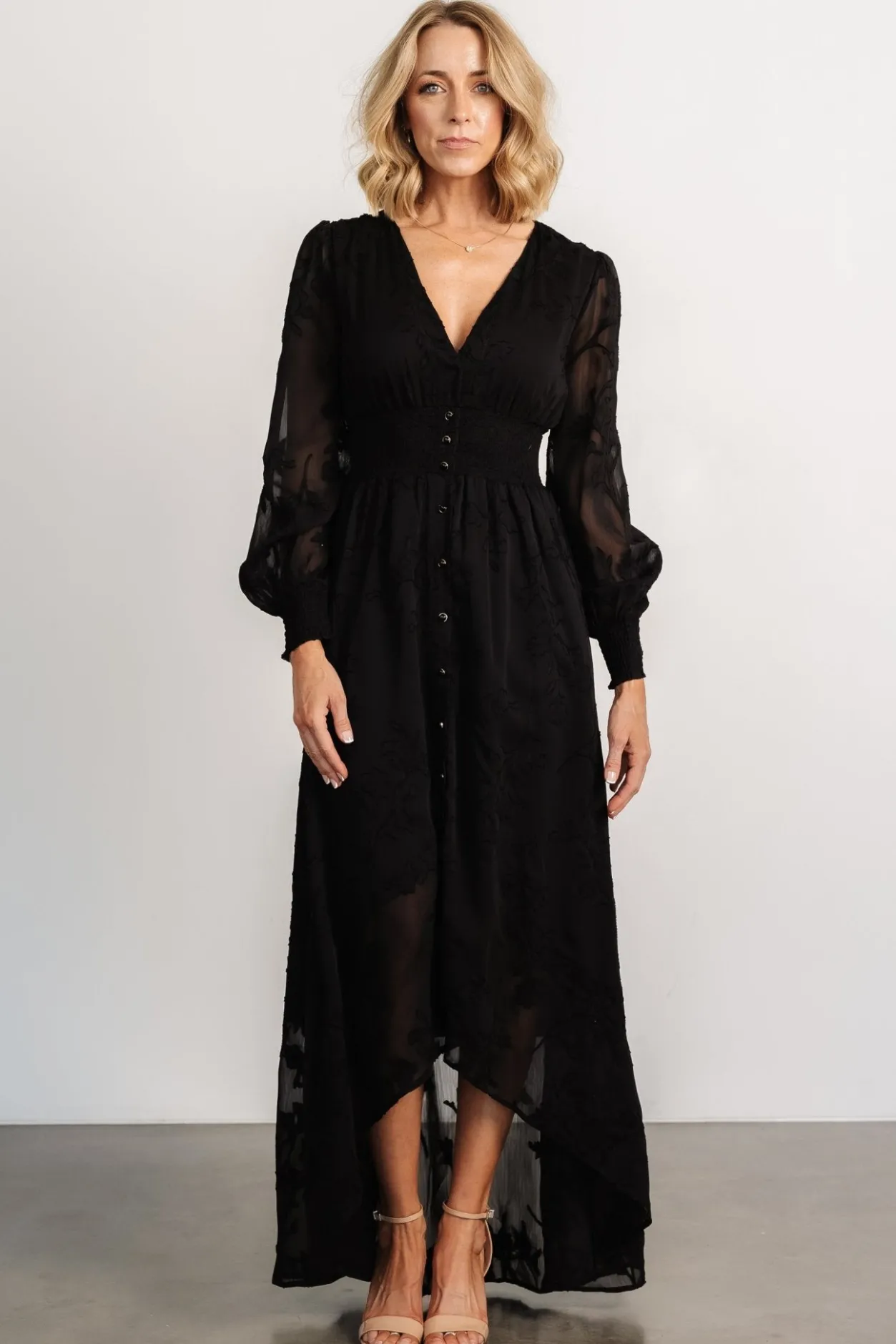 Discount Baltic Born Mayfair High Low Maxi Dress | Black