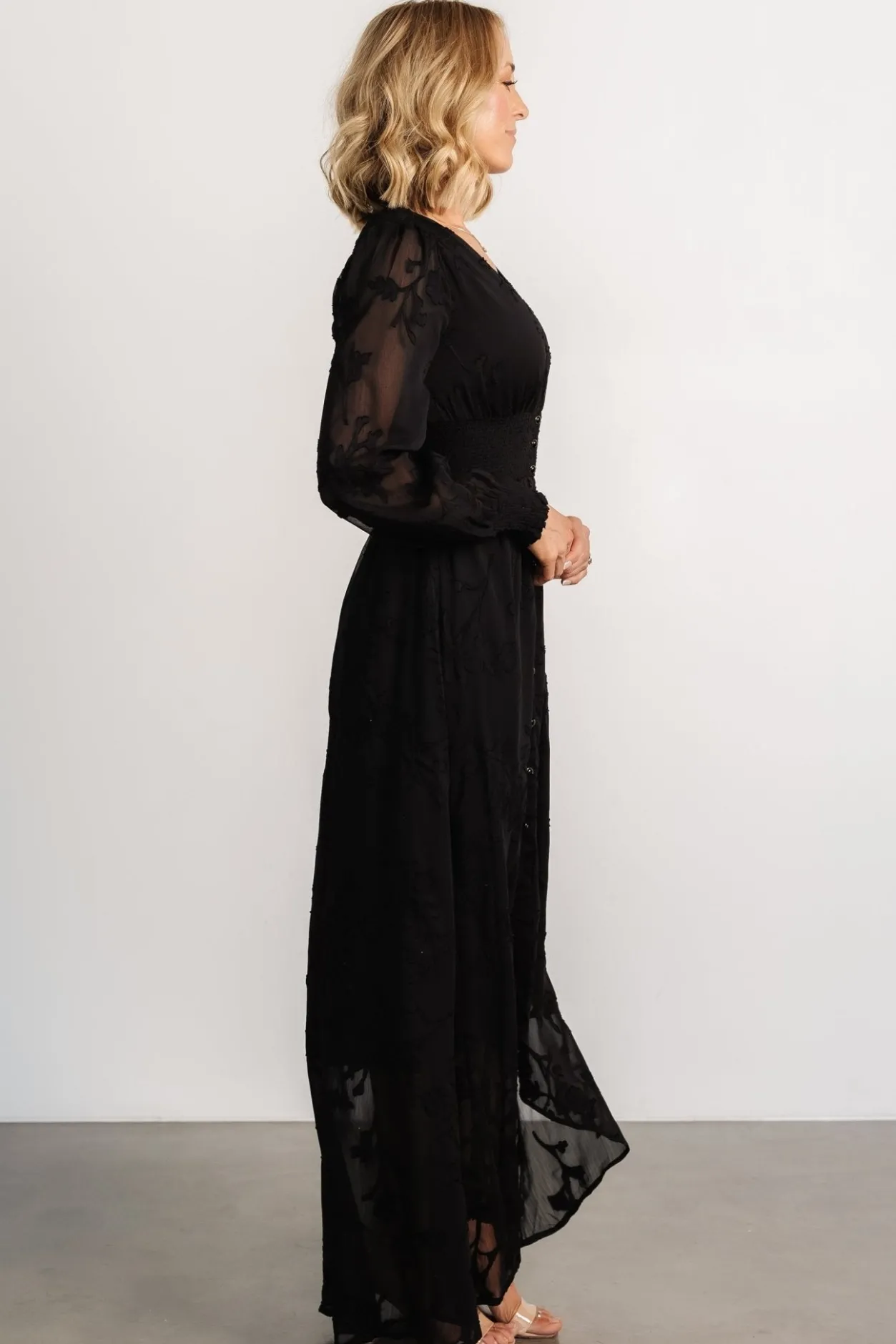 Discount Baltic Born Mayfair High Low Maxi Dress | Black