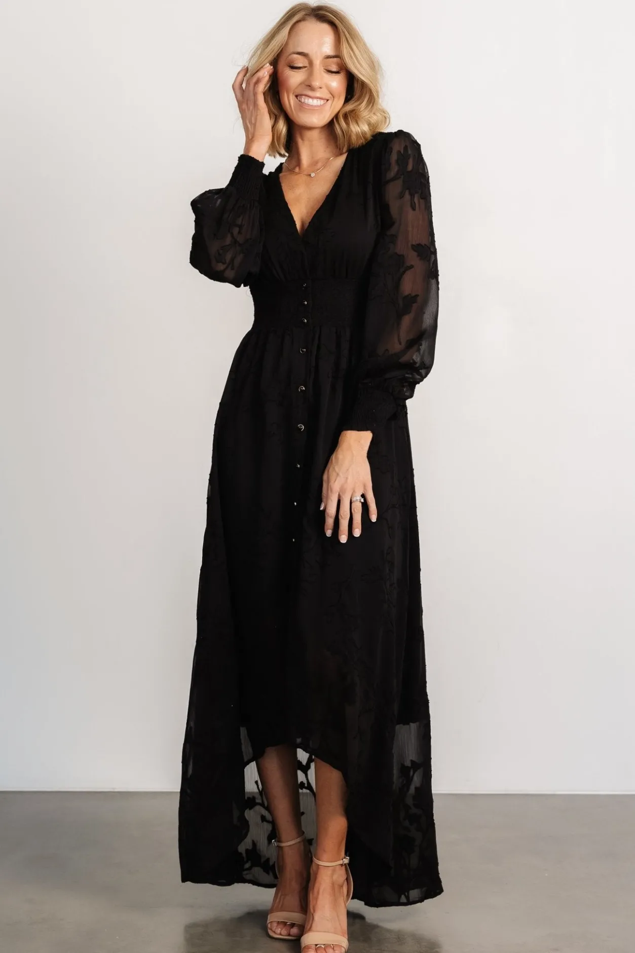 Discount Baltic Born Mayfair High Low Maxi Dress | Black