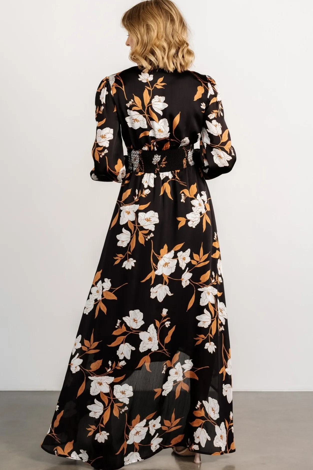 Online Baltic Born Mayfair High Low Maxi Dress | Black Floral BlackFloral