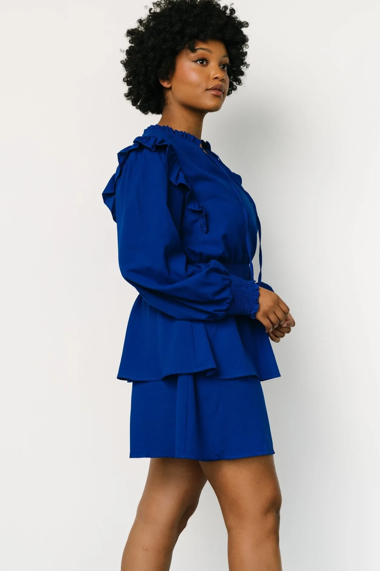 Outlet Baltic Born Maylee Tiered Short Dress | Cobalt
