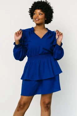 Outlet Baltic Born Maylee Tiered Short Dress | Cobalt