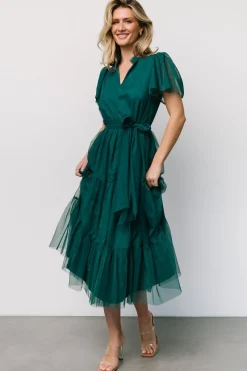 Best Baltic Born Medina Tulle Midi Dress | Emerald