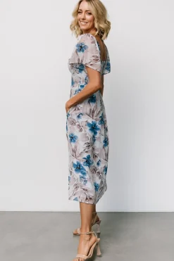 New Baltic Born Melinda Midi Dress | Blue Floral BlueFloral