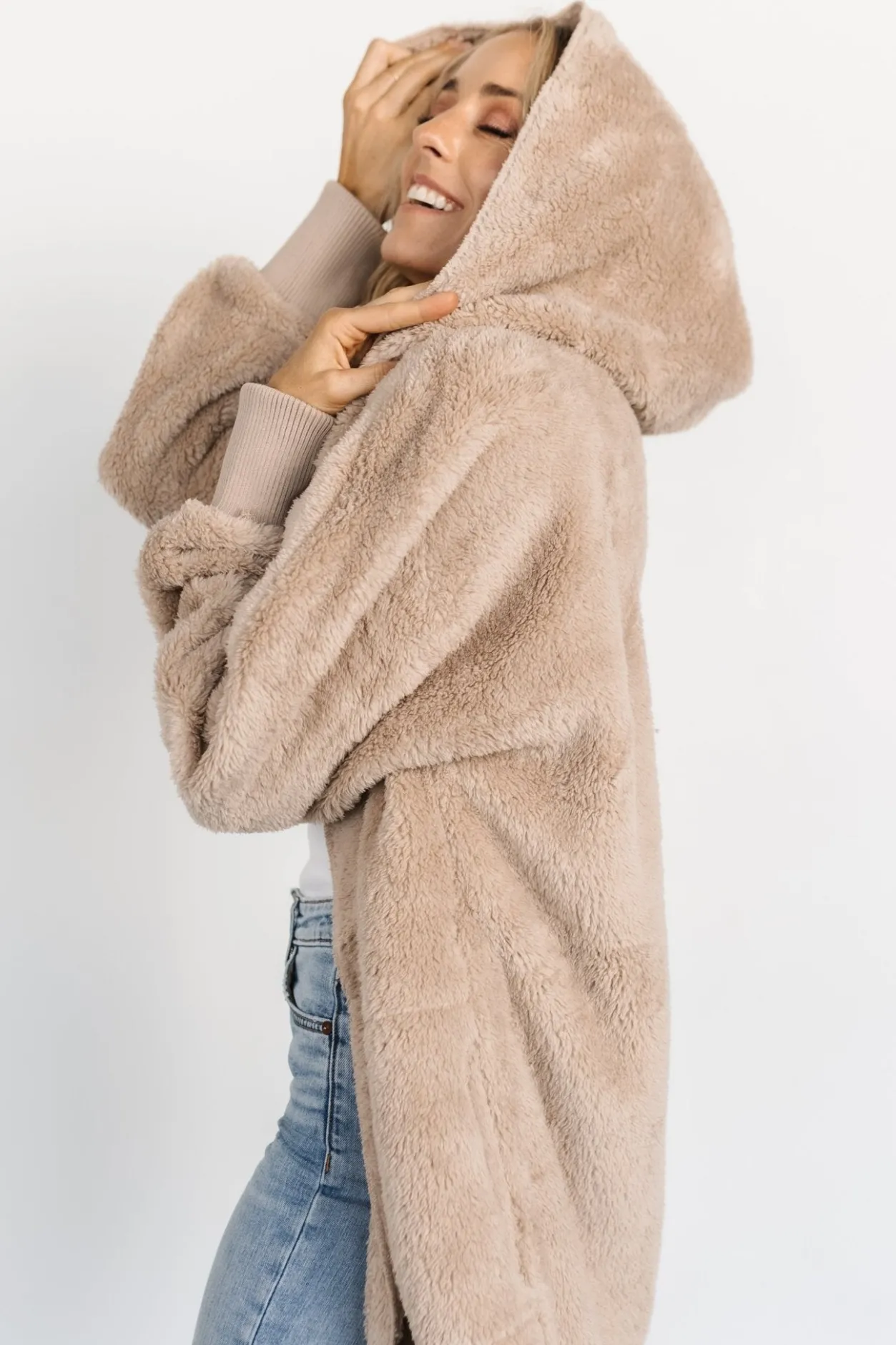 New Baltic Born Melrose Teddy Jacket | Taupe