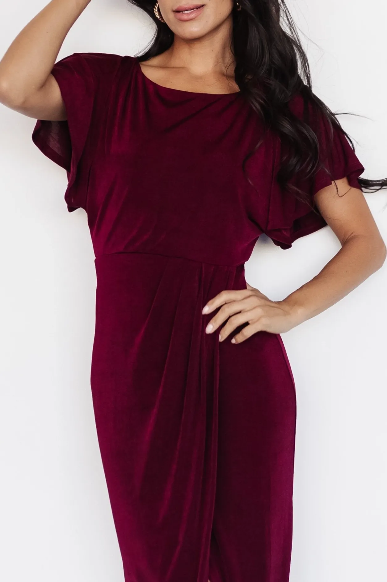 Online Baltic Born Mercy Midi Dress | Burgundy