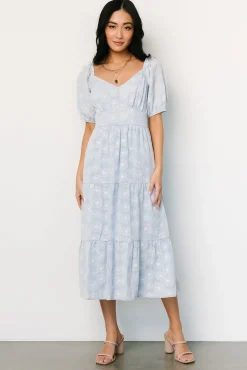 Fashion Baltic Born Mildred Embroidered Midi Dress | Light Blue LightBlue