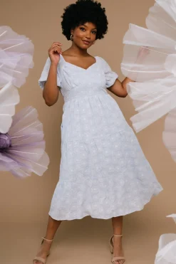 Fashion Baltic Born Mildred Embroidered Midi Dress | Light Blue LightBlue