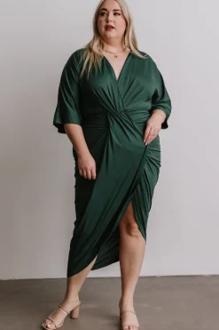 Clearance Baltic Born Mimi Midi Dress | Hunter Green HunterGreen