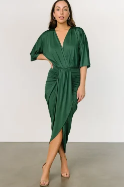 Clearance Baltic Born Mimi Midi Dress | Hunter Green HunterGreen