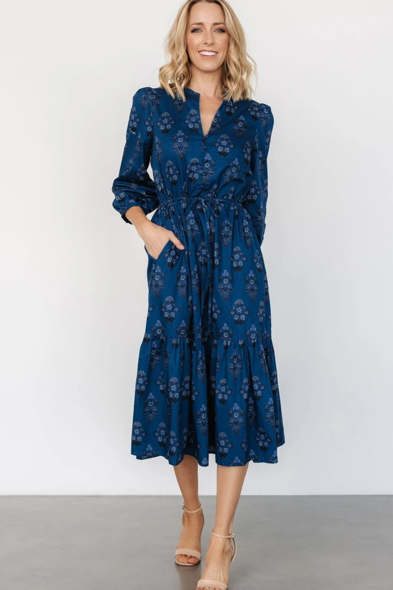 Best Baltic Born Mira Midi Dress | Deep Blue Print DeepBluePrint