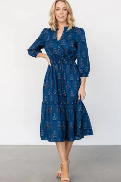 Best Baltic Born Mira Midi Dress | Deep Blue Print DeepBluePrint