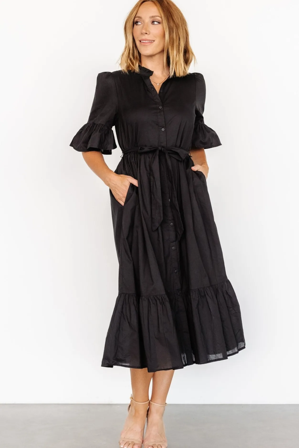 Hot Baltic Born Mirielle Midi Dress | Black