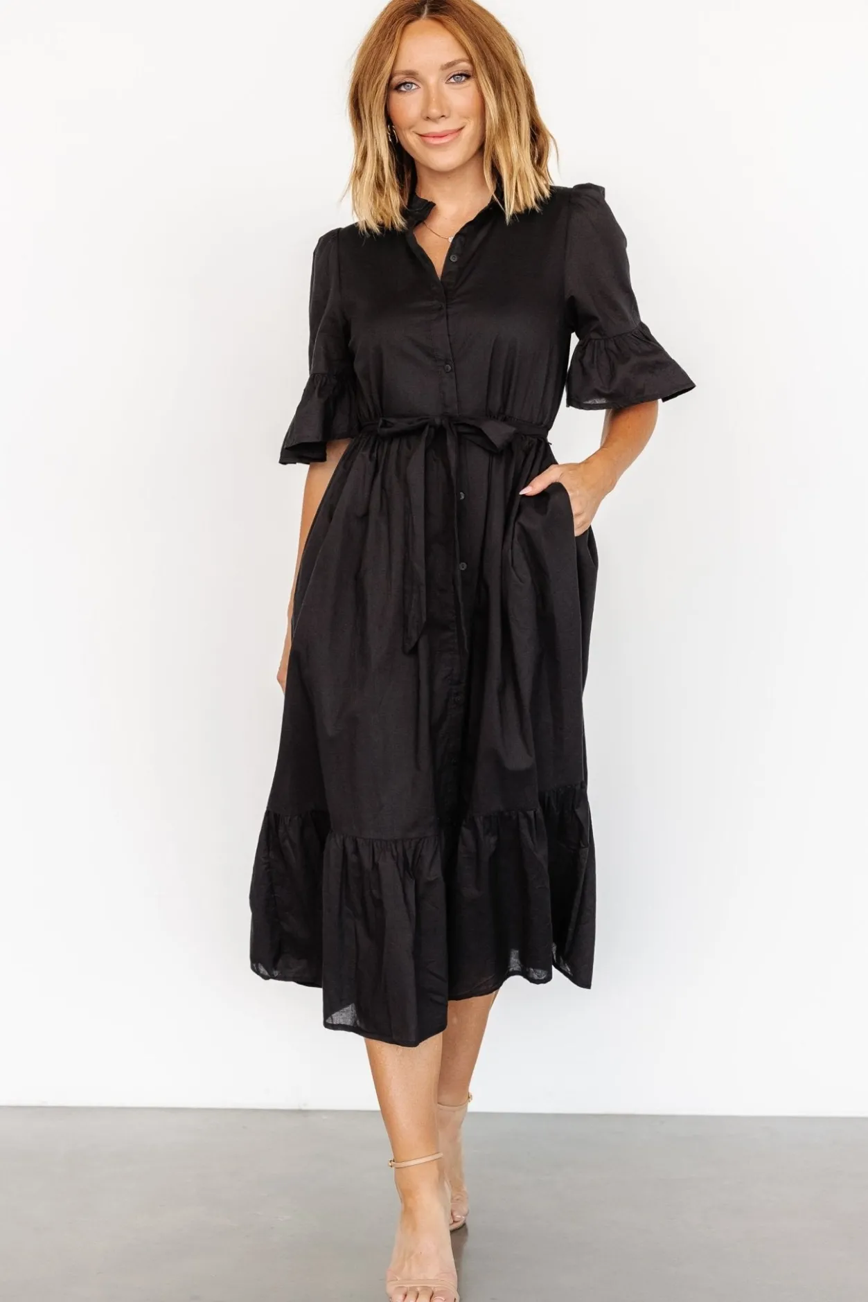 Hot Baltic Born Mirielle Midi Dress | Black