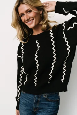 Sale Baltic Born Misha Patterned Sweater | Black