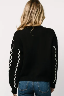 Sale Baltic Born Misha Patterned Sweater | Black