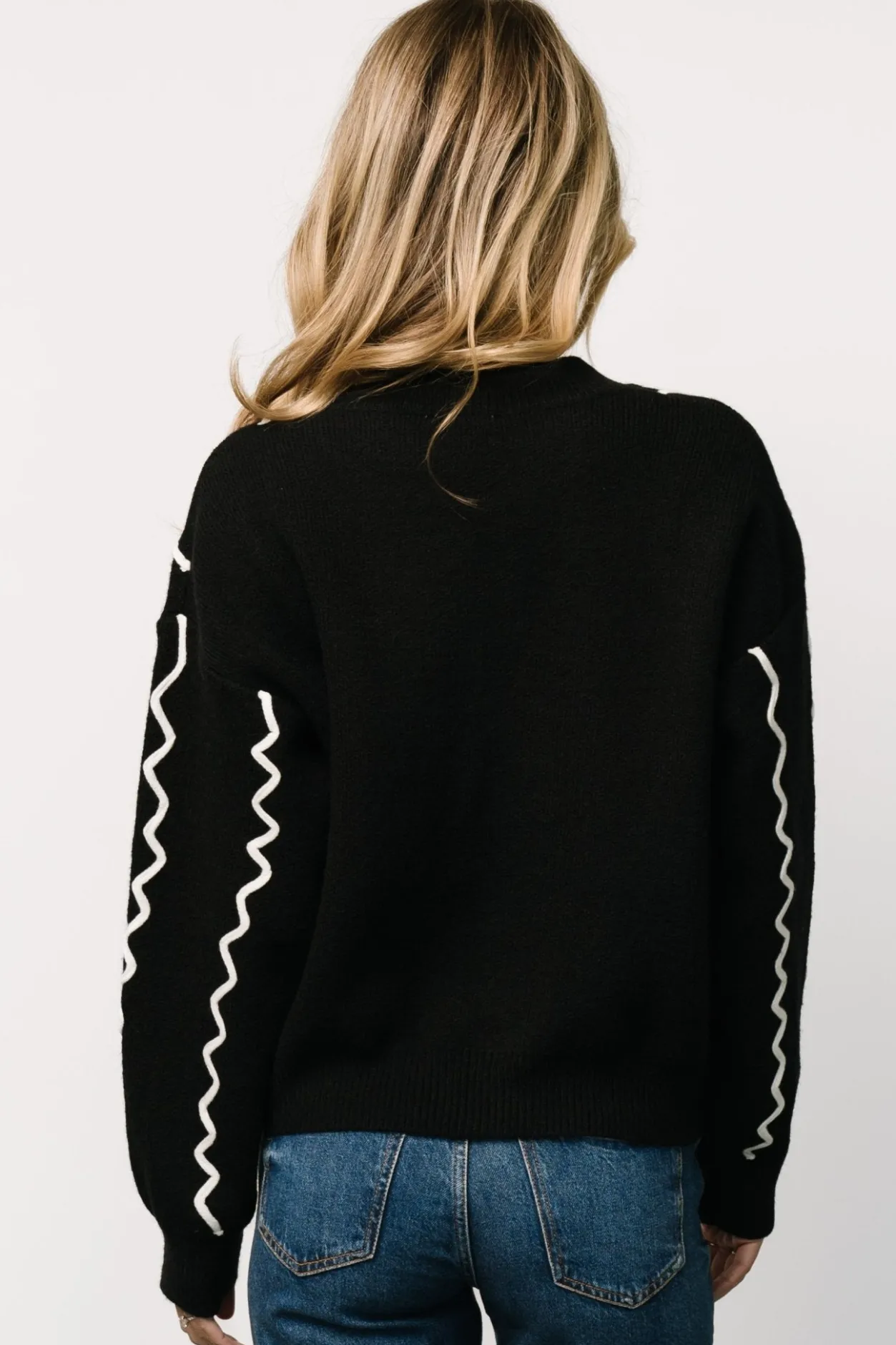 Sale Baltic Born Misha Patterned Sweater | Black