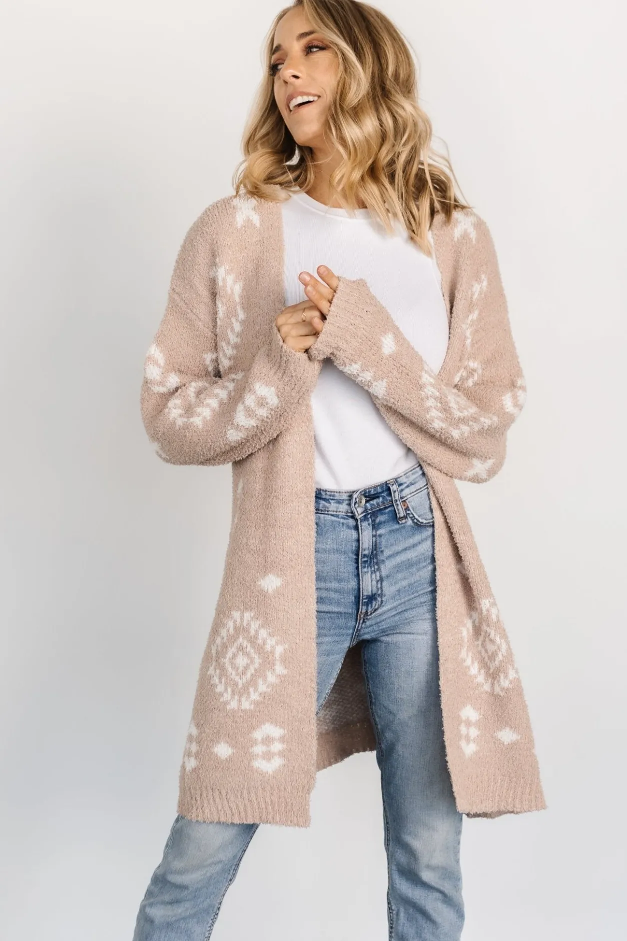 Outlet Baltic Born Missoula Oversized Cardigan | Sand + Off White Sand+OffWhite