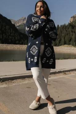 Fashion Baltic Born Missoula Oversized Cardigan | Navy + Ivory Navy+Ivory