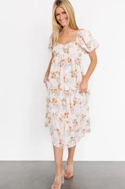 Online Baltic Born Molly Midi Dress | Cream Floral CreamFloral