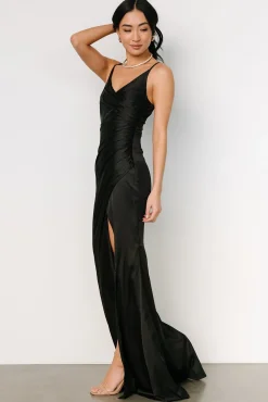 Online Baltic Born Monet Satin Gown | Black