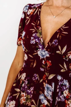 Outlet Baltic Born Montaigne Ruffle Maxi Dress | Mulberry Floral MulberryFloral