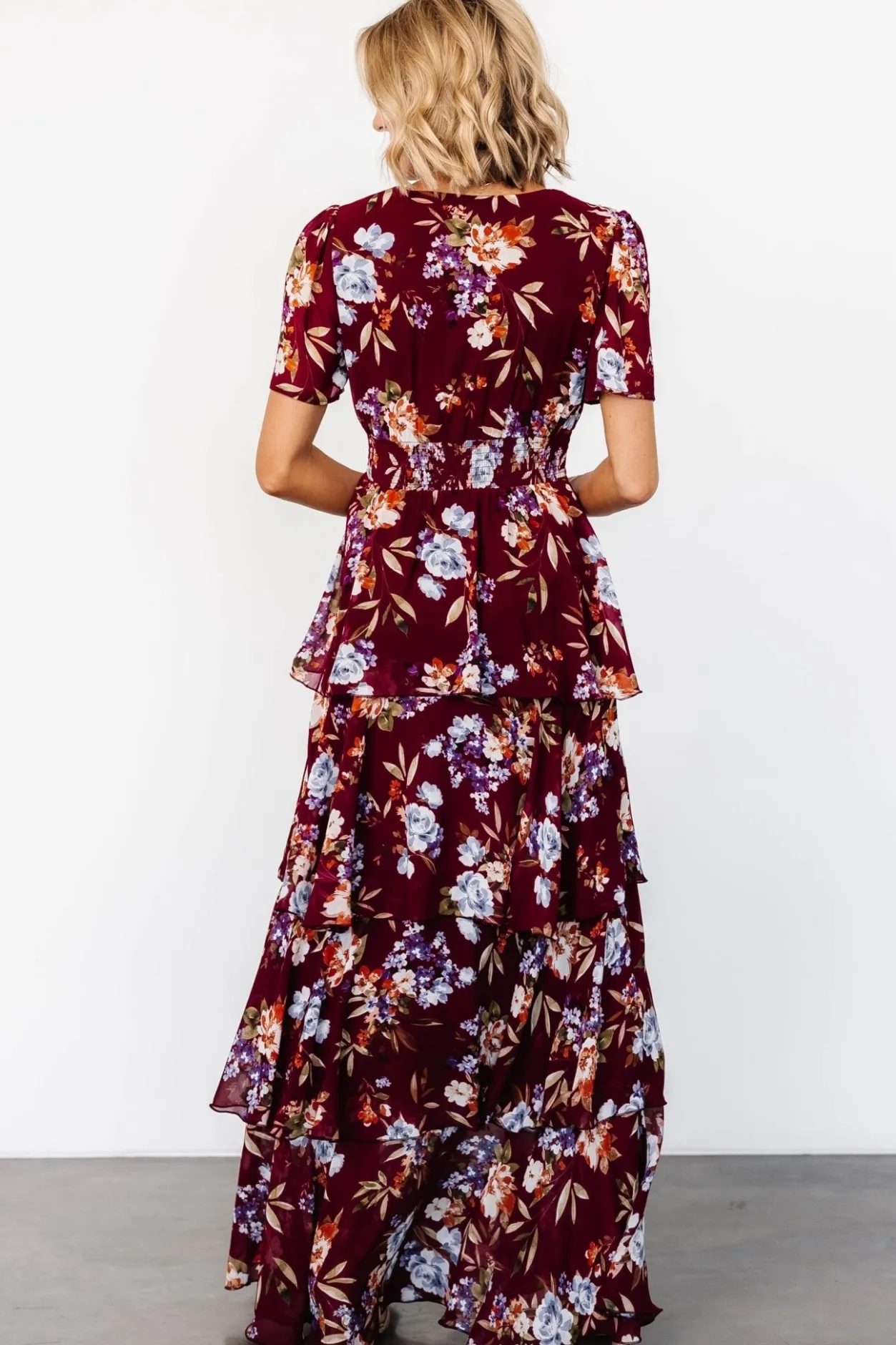 Outlet Baltic Born Montaigne Ruffle Maxi Dress | Mulberry Floral MulberryFloral