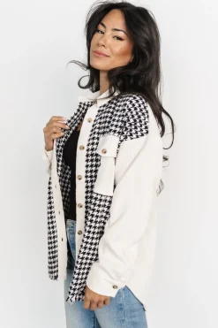 Best Baltic Born Montreal Houndstooth Shacket | Ivory + Black Ivory+Black
