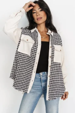 Best Baltic Born Montreal Houndstooth Shacket | Ivory + Black Ivory+Black