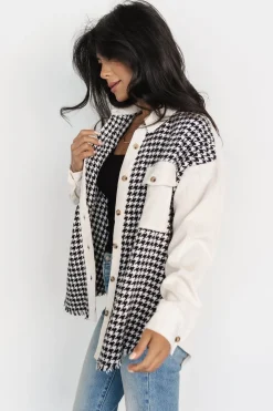 Best Baltic Born Montreal Houndstooth Shacket | Ivory + Black Ivory+Black