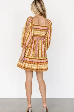 Fashion Baltic Born Moriah Mini Dress | Camel Multi CamelMulti