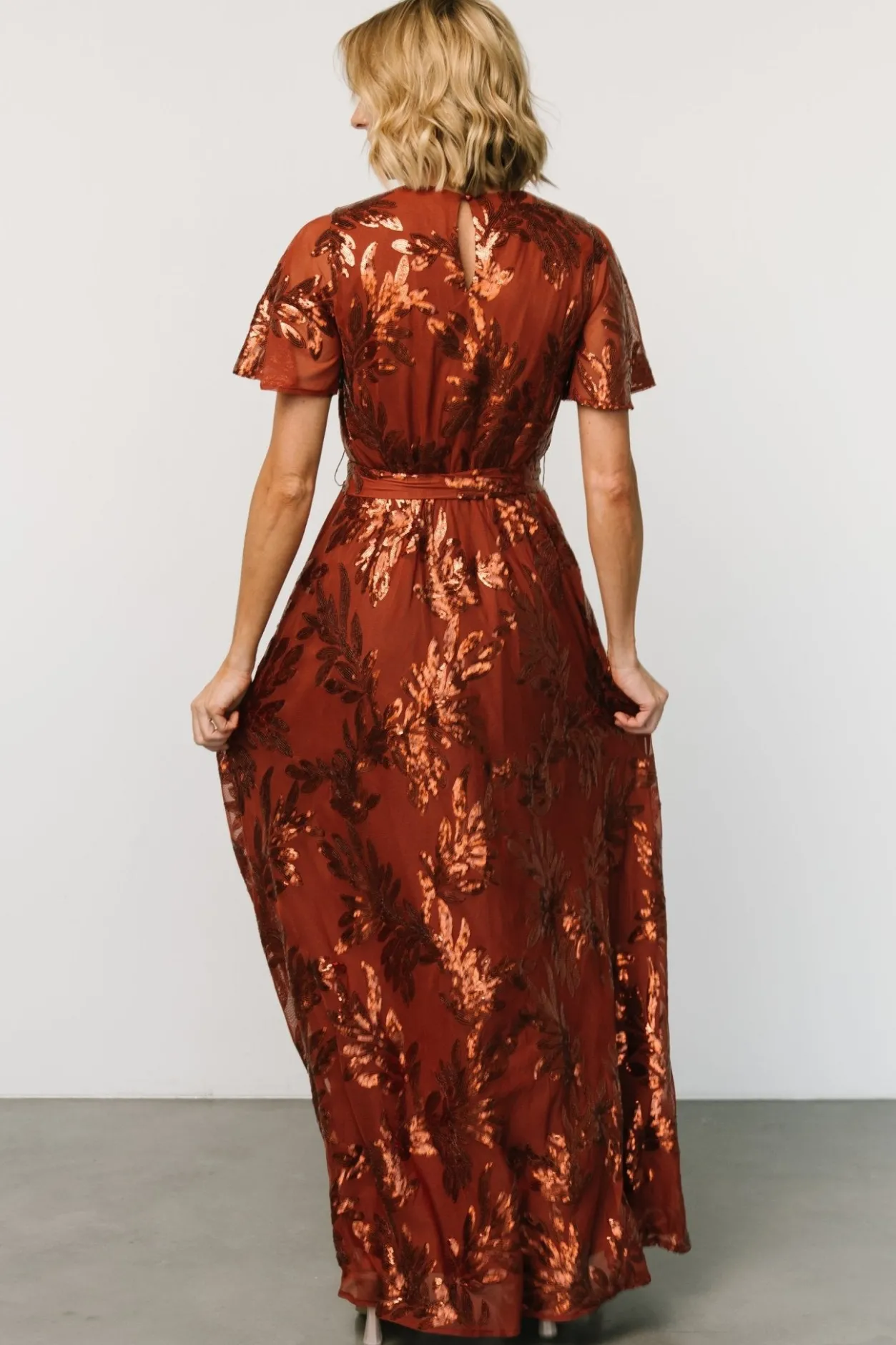 New Baltic Born Muse Sequin Maxi Dress | Cinnamon