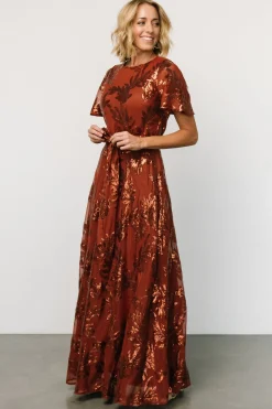 New Baltic Born Muse Sequin Maxi Dress | Cinnamon