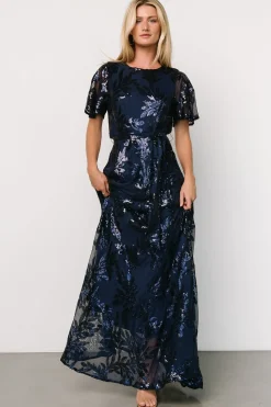 Outlet Baltic Born Muse Sequin Maxi Dress | Navy