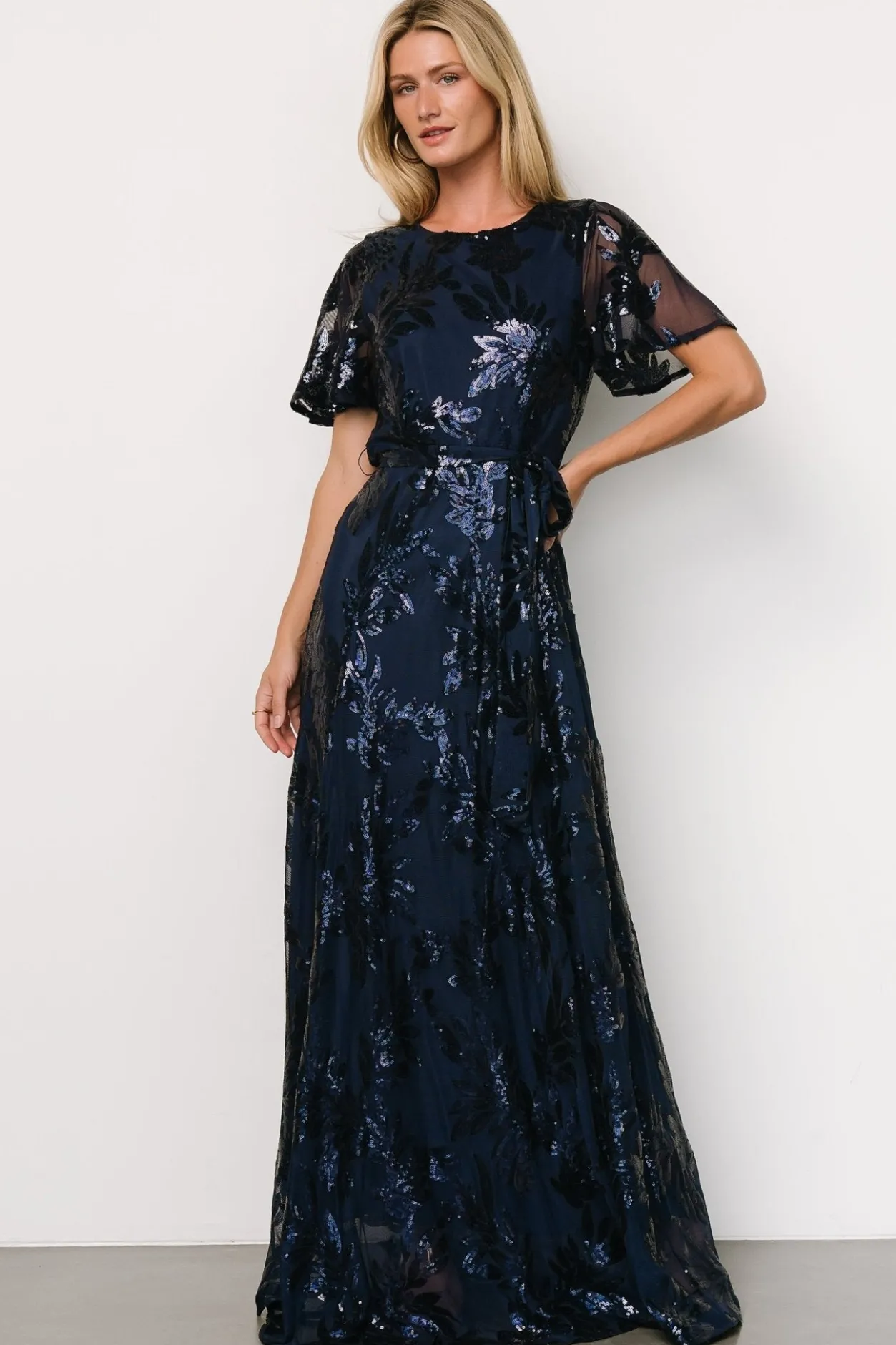 Outlet Baltic Born Muse Sequin Maxi Dress | Navy