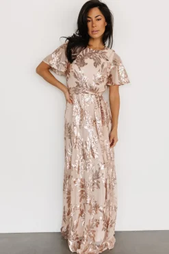 Best Baltic Born Muse Sequin Maxi Dress | Rose Gold RoseGold