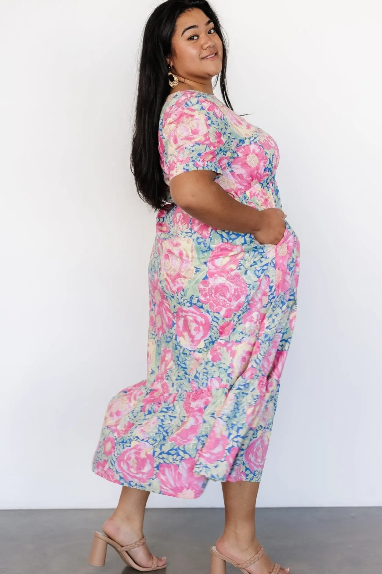 Clearance Baltic Born Myers Dress | Blue + Pink Floral Blue+PinkFloral