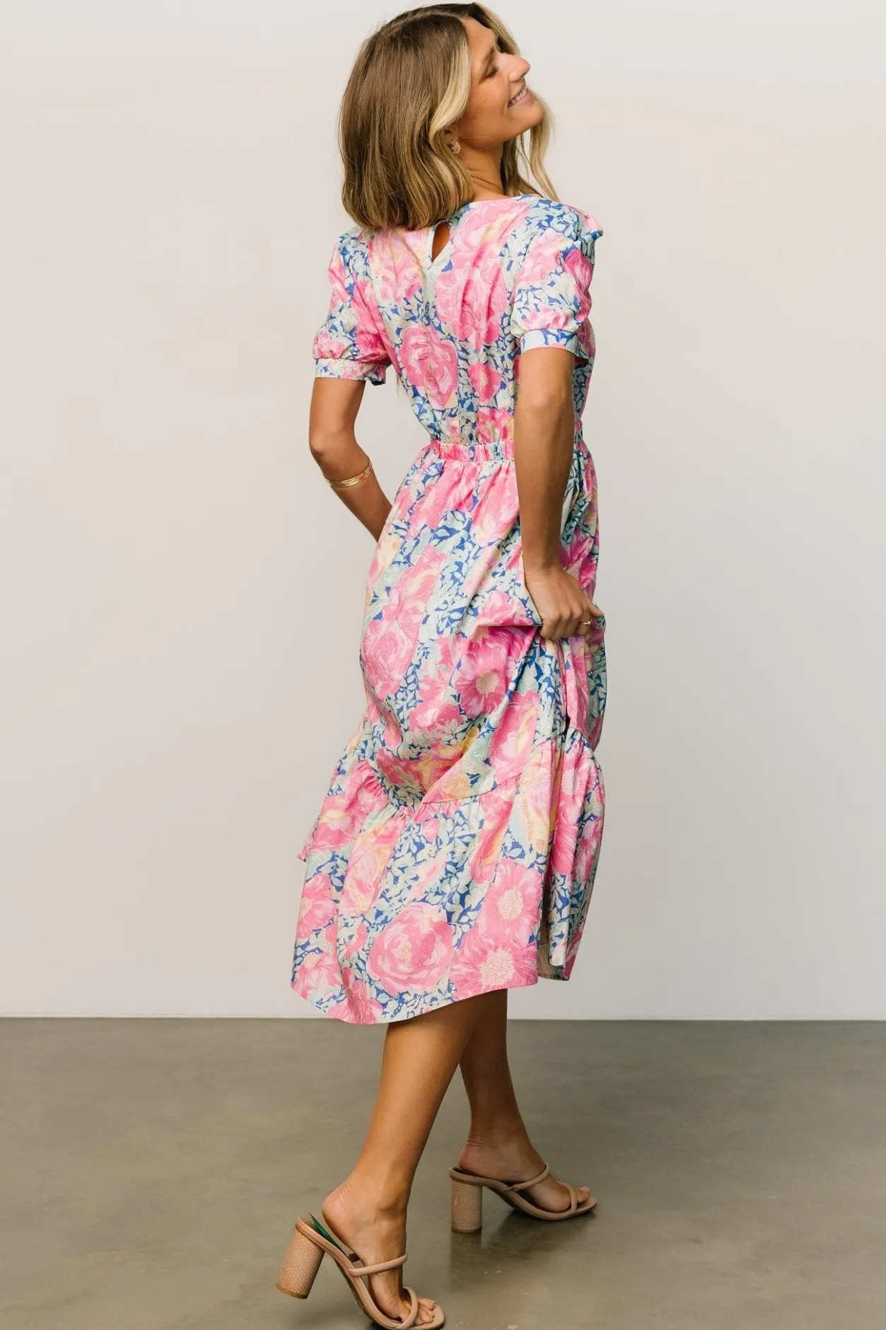 Clearance Baltic Born Myers Dress | Blue + Pink Floral Blue+PinkFloral