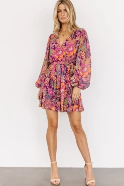 Outlet Baltic Born Newark Mini Dress | Purple Multi PurpleMulti