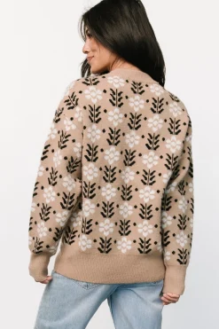 New Baltic Born Norris Sweater | Tan Multi Floral TanMultiFloral