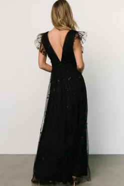 Online Baltic Born Nova Shimmer Maxi Dress | Black